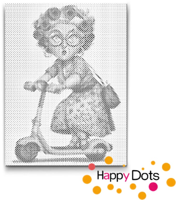 HappyDots DOT Painting Gekke oma's 04 - 60x80cm