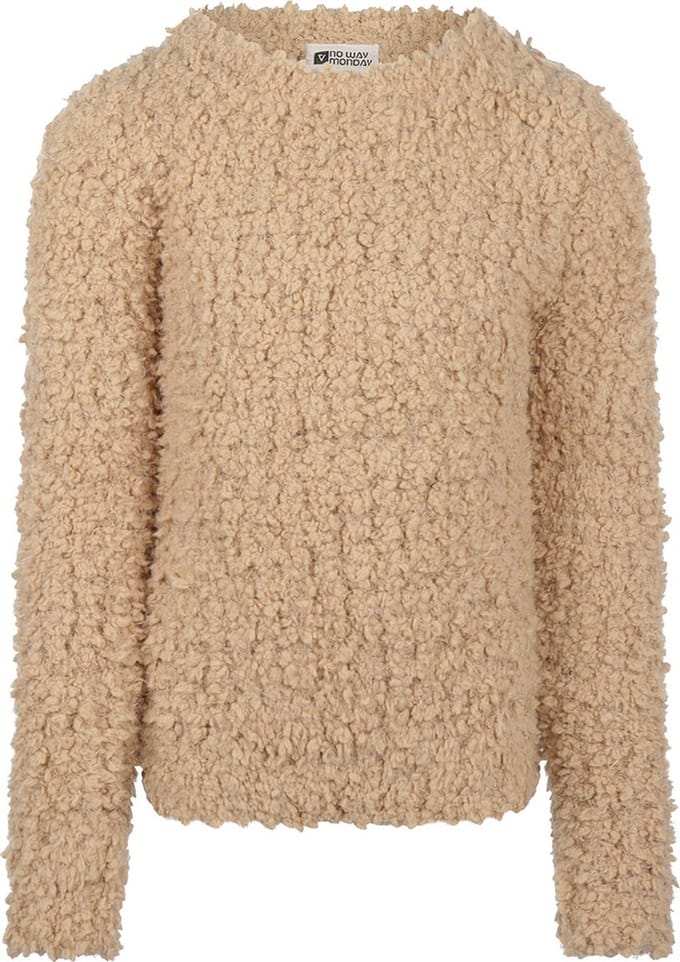 No Way Monday - Meisjes trui - Camel - Maat 98