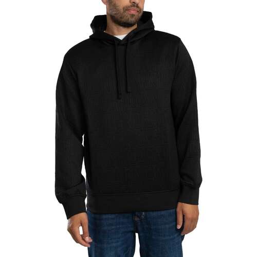 Armani Exchange Pullover Hoodie Met Merkpatroon, Zwart