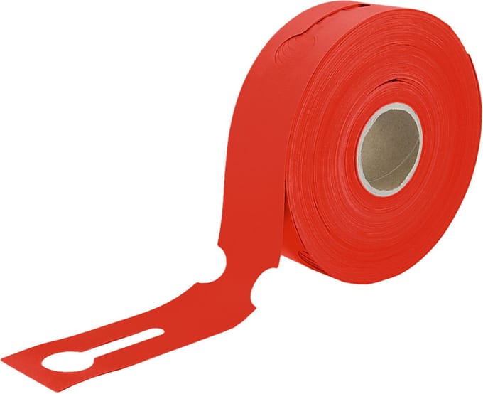CombiCraft Sleufetiketten 260 x 50 mm Rood - 500 stuks