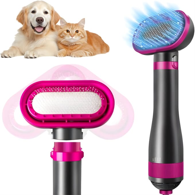 DYNA® Hondenfohn - Eeltverwijderaars - Waterblazer - Roze - ‎ 35cm x 16cm x 7cm
