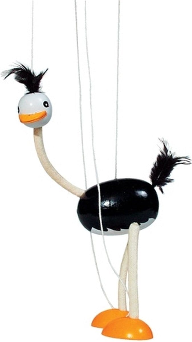 GOKI Marionet - Struisvogel - H33Cm - Hout - 3 Jaar