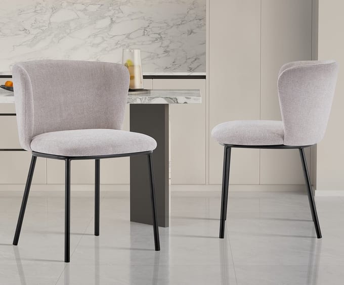 Interiax Eetkamerstoel Yara Stof Beige