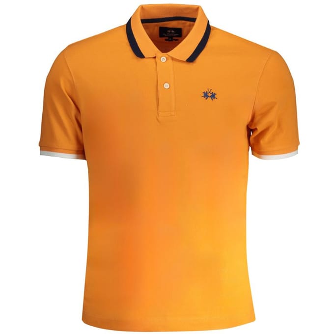 La Martina Arancione Katoenen Heren Polo