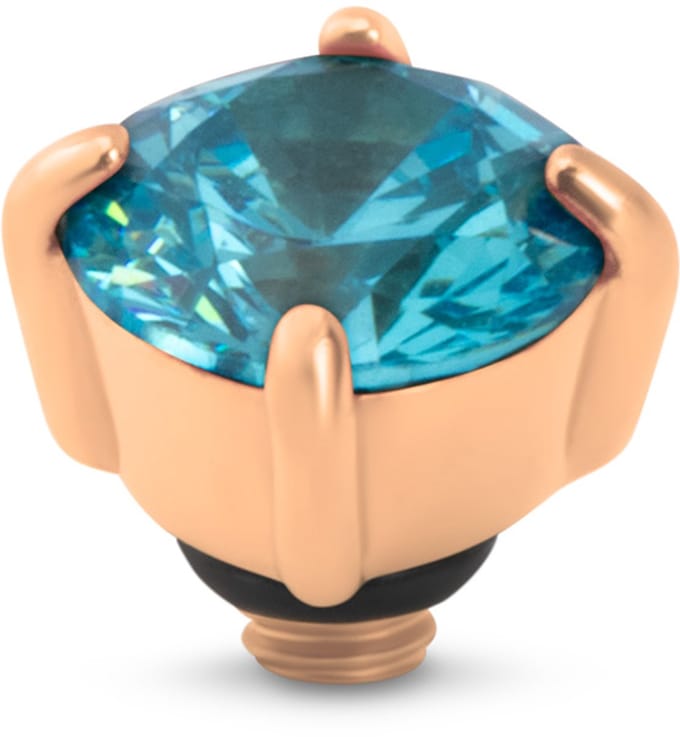 Melano Twisted Glint Steentje Aqua Blue | Rosé