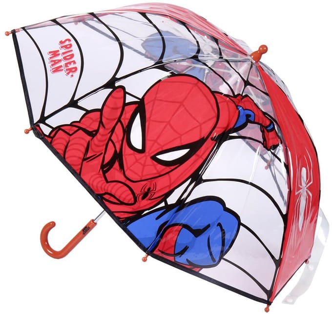 Spiderman paraplu - rood - 71 cm - voor kinderen - regen accessoires