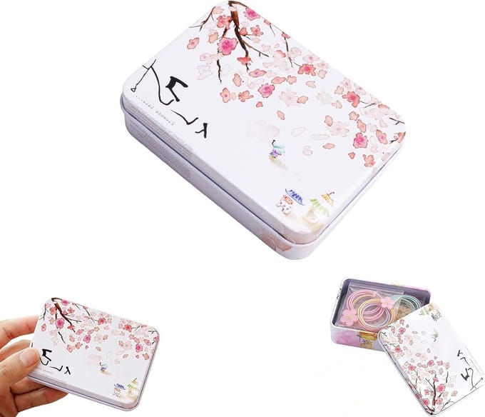 Geschenkdoos Bruiloft - Bruidscadeau Doos - Cadeau Overhandigen - Romantisch Sakura Design - 9x6.5x2.4 cm - Wit