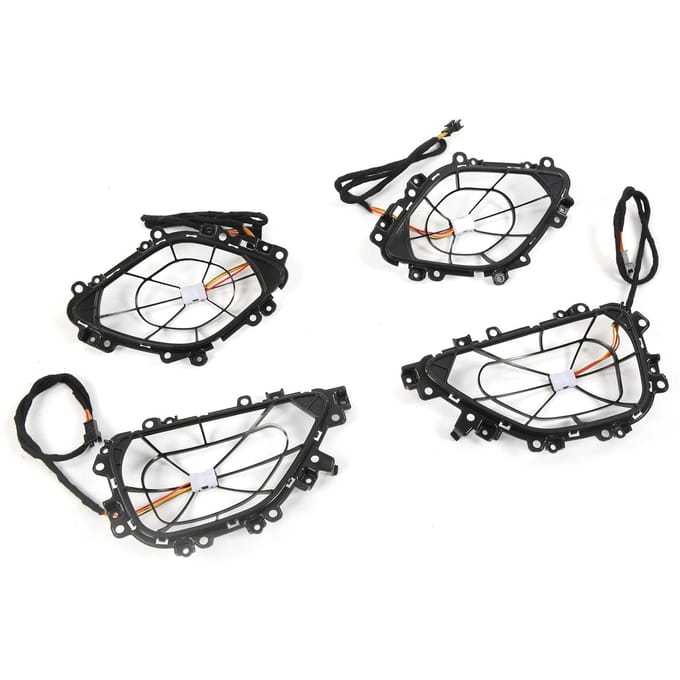 64 Kleuren Deur Middenbereik Luidsprekerbeugel met LED Sfeerverlichting Vervanging voor Mercedes Benz GLE Klasse W167 2020+ white