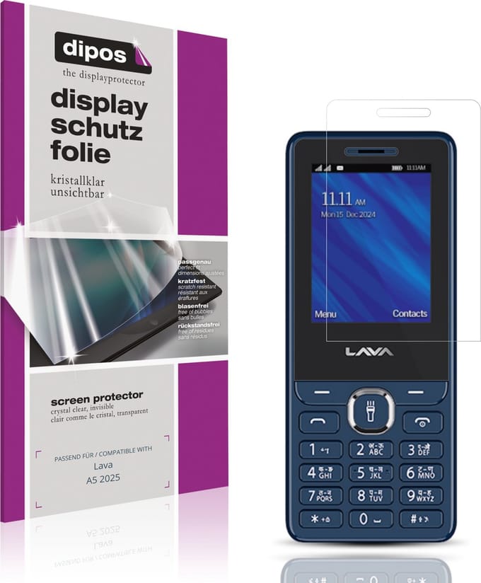 dipos – 4x Beschermfolie geschikt voor Lava A5 2025 | Krasbestendige & heldere Screenprotector Ultra-Thin