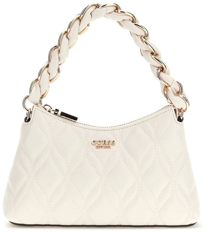 GUESS schoudertas handtas Maxine Mini Shoulder Bag Cream White crème