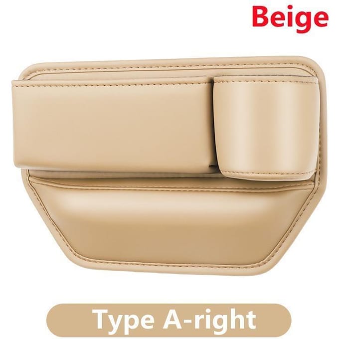 1Pc lederen autostoel Gap Manager multifunctionele autoconsole zijopbergdoos Class A right side beige