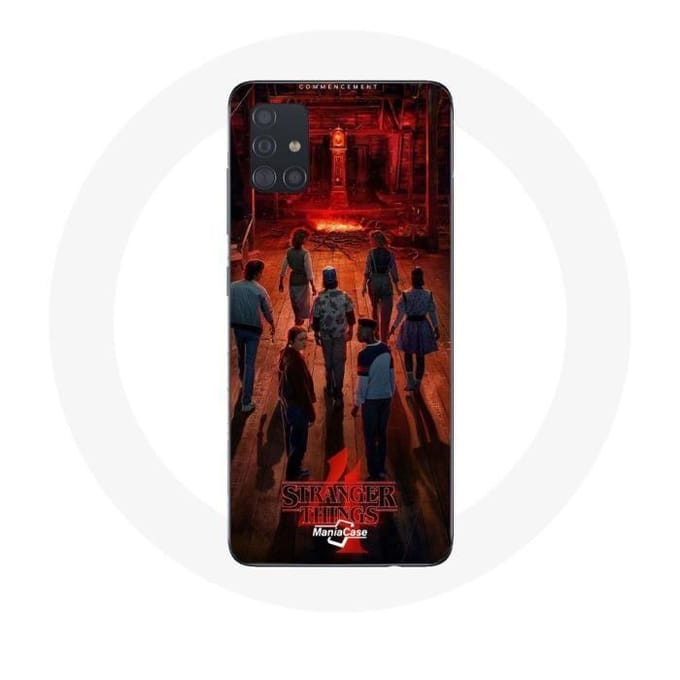 Coque pour Samsung Galaxy A71 Stranger Things Affiche Equipages Fan Art Saison 4