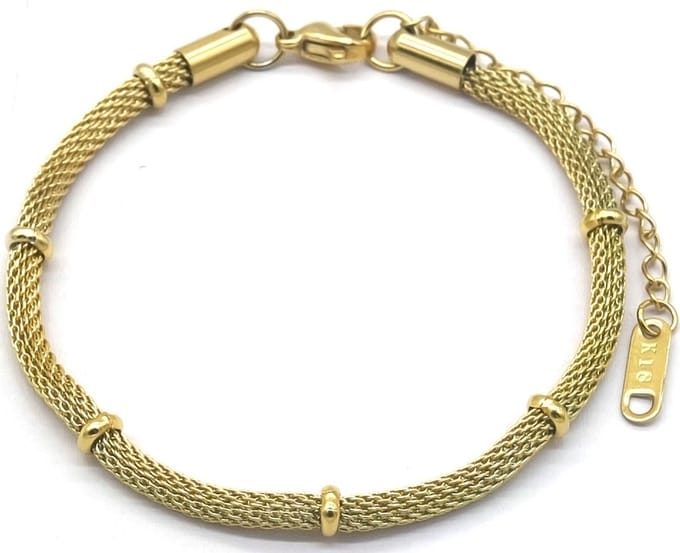 Armband Dames - RVS - Lengte 17-21 cm - Goudkleurig