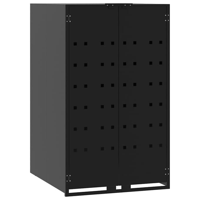 vidaXL - Containerberging - voor - 1 - container - 69x79x117 - cm - staal - zwart