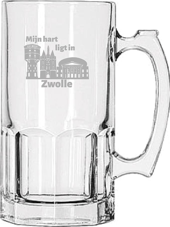 Gegraveerde Bierpul 1ltr Zwolle