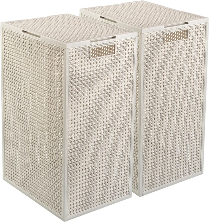 Curver Kaya Wasmand met deksel - 60L - 2 stuks - 38x29x58,5 cm - Wit