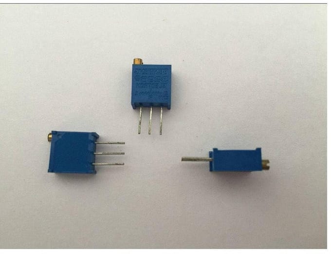 Trimmer Potentiometer - Variabele Weerstand - Elektronische Circuits - Precisie Instelling - 20 K Ohm - Blauw