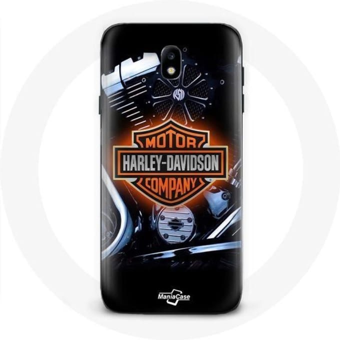 Coque - Harley Davidson - Samsung Galaxy J3 2017 - Souple - Noir - Logo Compagnie automobile