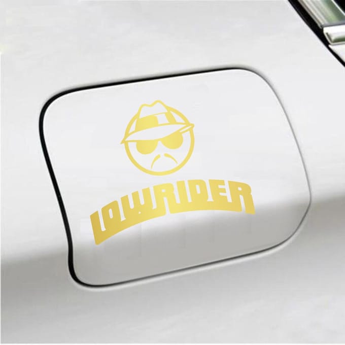 Bumpersticker - Low Rider - 12,5 X 15,6 - Goud