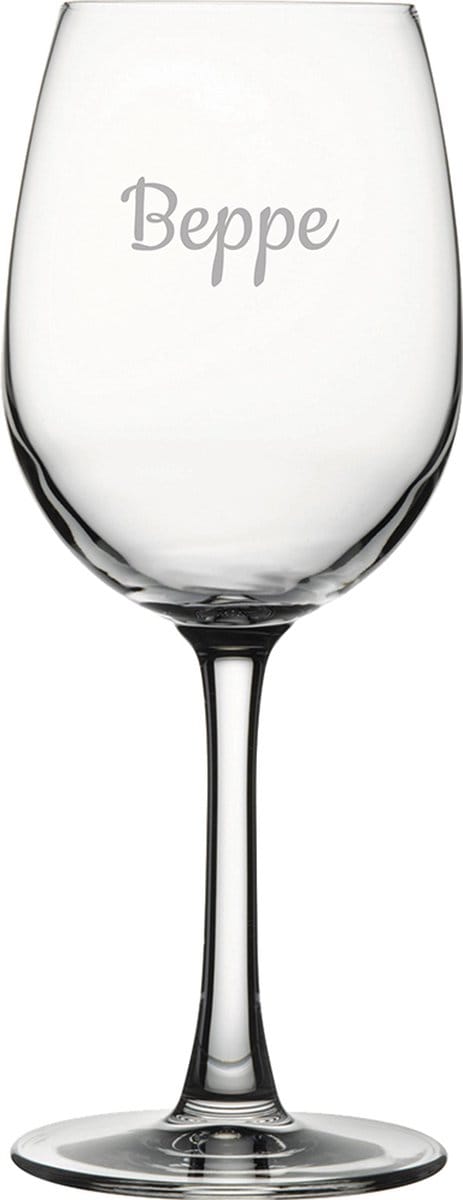 Gegraveerde witte wijnglas 36cl Beppe