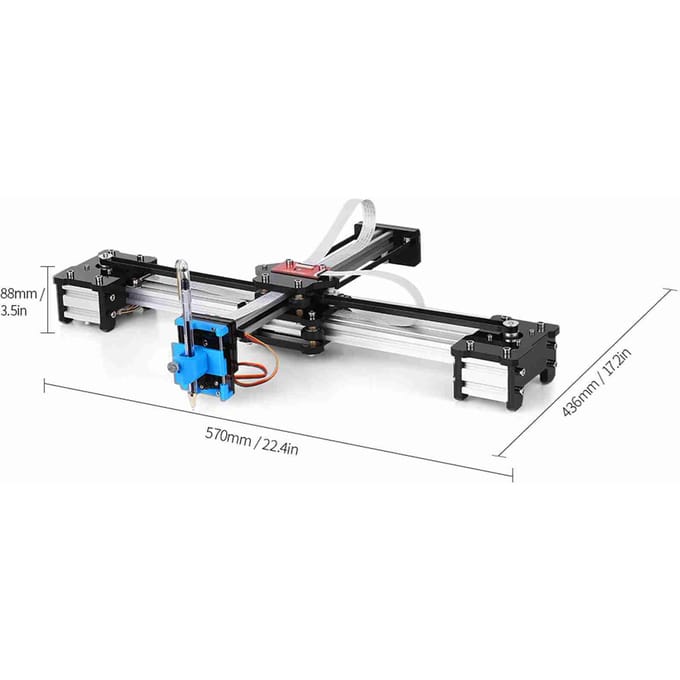 Desktop DIY Geassembleerde XY Plotter Pen Tekenrobot Tekenmachine Schilderen Handschrift Robot Kit 100 240V zilver