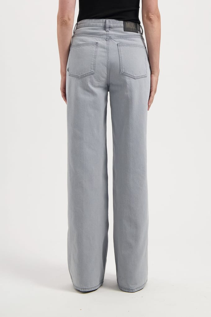 Mud Jeans Sara High Loose Light Grey Taglia: W27L34 | Jeans Outlet | Donna | Grigio