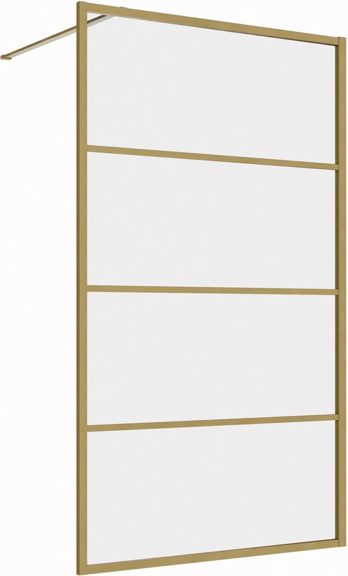 120x200 inloopdouche serie Rafaella mat goud