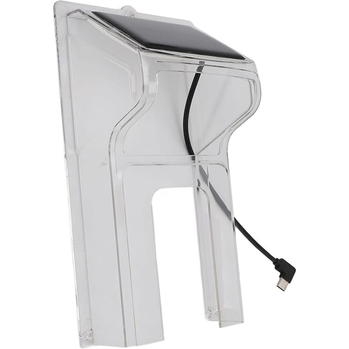 Cache Pluie Sonnette Plastique Transparent ABS Résistant aux Intempéries Alimenté par l'Énergie Solaire Cache Sonnette