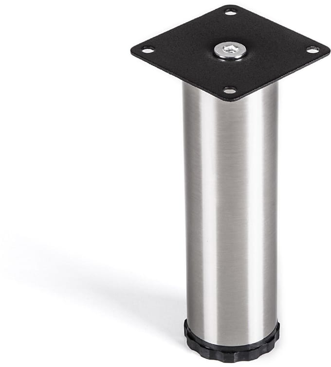 SOTECH meubelpoot Lukas, RVS geborsteld, rond, diameter: 42 mm, hoogte: 150 mm, verstelbaar