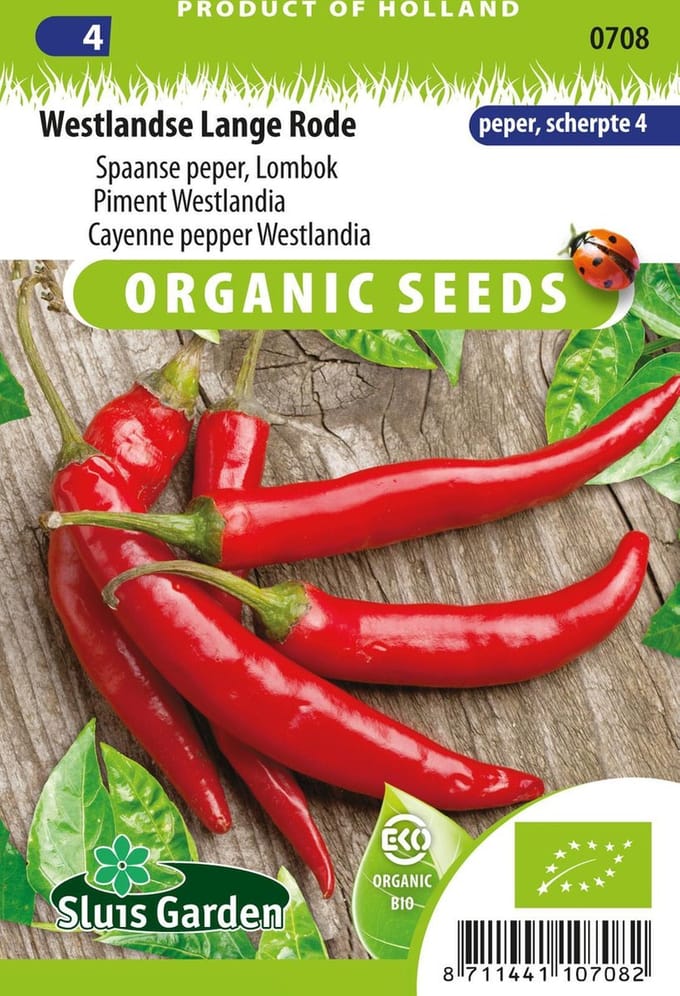 Sluis Garden - Peper Westlandse lange rode - BIO zaden
