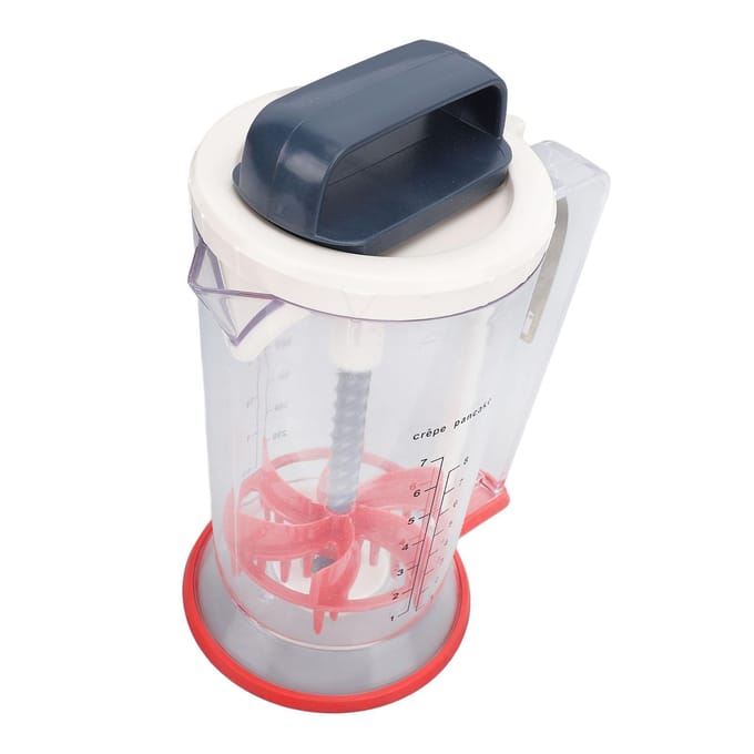 Pannenkoekbeslag Dispenser met Knijphendel Multifunctionele Handmatige Cupcakebeslag Scheider met L white