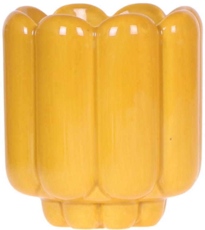 Kolibri Home | Retro Shine sierpot - Yellow - Ø9cm