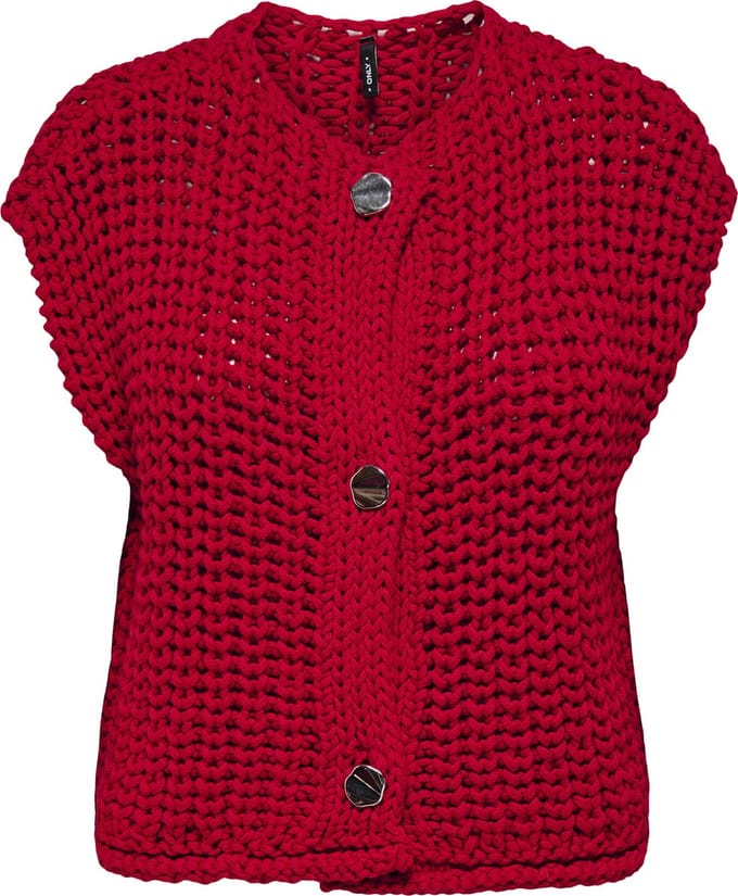 Only Gilet Onlchloe Ss Rib Button Vest Knt 15352208 Salsa Dames Maat - L