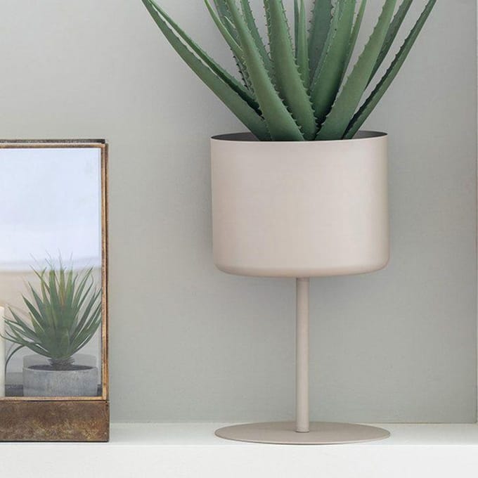 Bloemstandaard Trofa | Staal en Zand | ø21,5x36 cm