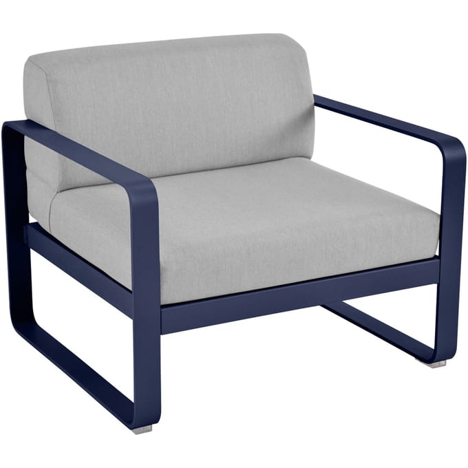 Fermob BELLEVIE fauteuil - 92 abyssblauw - 79 Flanelgrijs