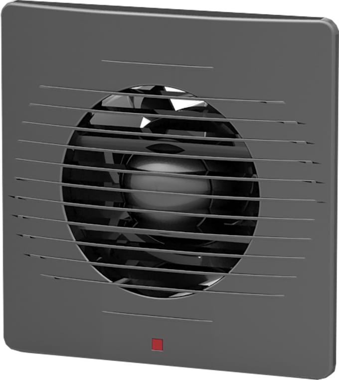 Badkamer - Toilet - Ventilator - 158mm - 12W - 100m3 - Mat Zwart