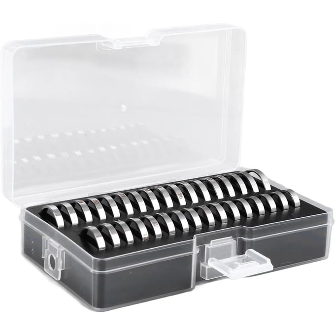 Ringsizer Meetinstrument Draagbaar Uitstekend Polijsten Roestvrij Staal Vingerringen Maatmeter Ringsizer Tool Kit met white