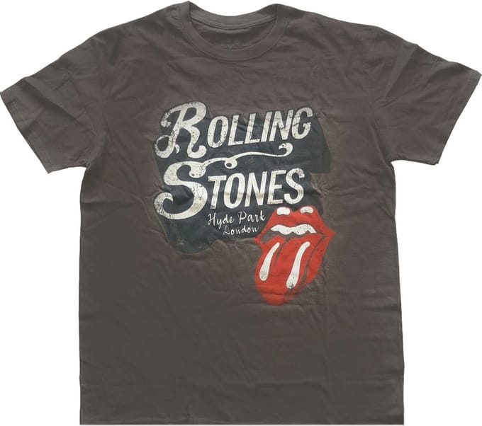 The Rolling Stones Heren Tshirt -2XL- Hyde Park Grijs
