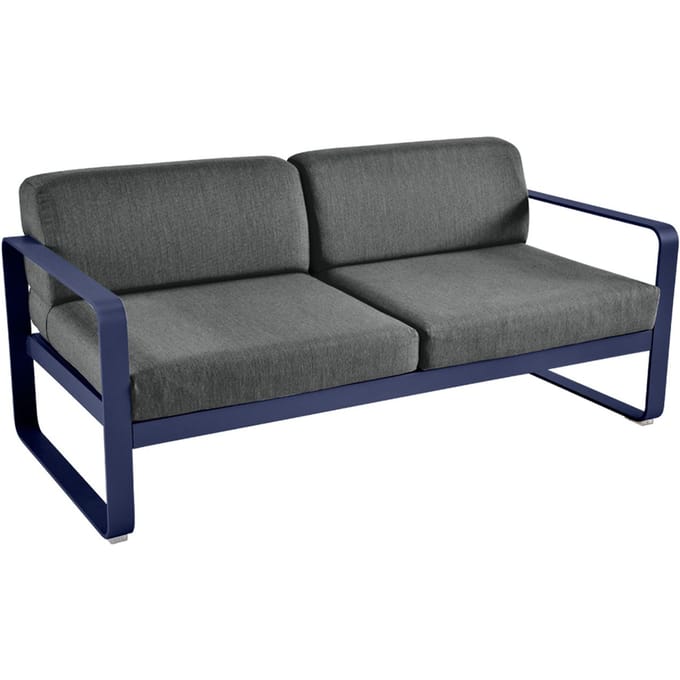 Fermob BELLEVIE 2-zitsbank - 92 abyssblauw - A3 grafietgrijs