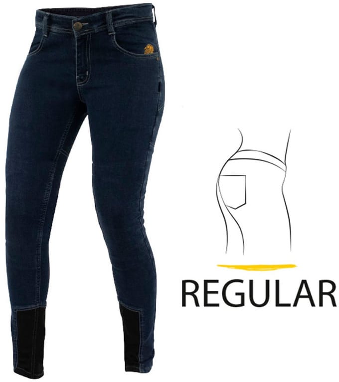 Trilobite 2063 Allshape Regular Fit Dames Blauw Motorjeans - Broek