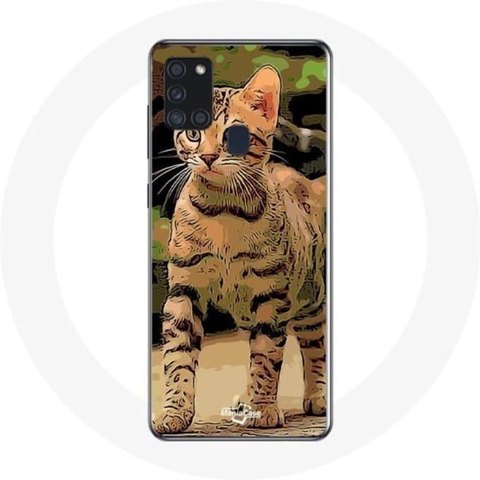 Coque - Samsung - Galaxy A21S - Souple - Protection - Bengal Race de chats dessin Animé