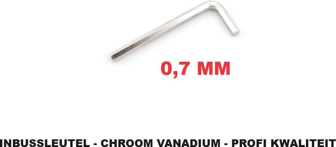 INBUSSLEUTEL 0.7 MM - CHROOM VANADIUM - STIFTSLEUTEL - PROFI KWALITEIT