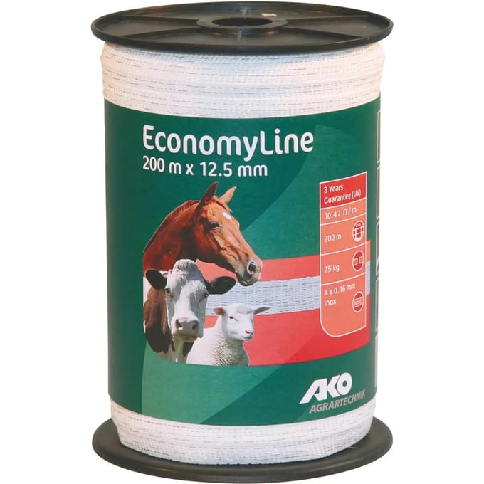 Ako Lint Economyline Wit 12,5mm 200mtr.