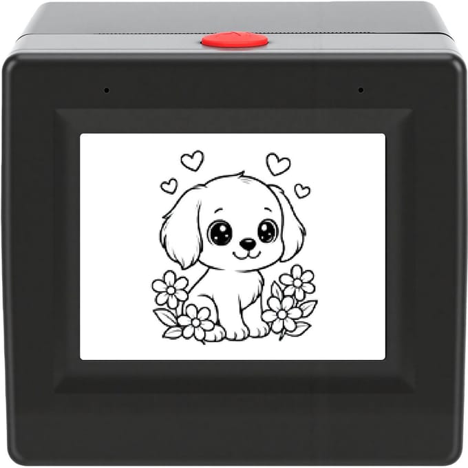 AI Stemstickers Printer Doos Thermische Sticker Maker met Display voor Thuis Studie DIY Projecten Zwart gray