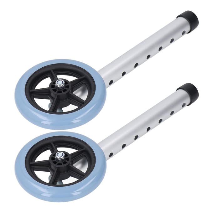 2 stuks Universele Loopwielen Roestvrijstalen Poten Rollator Accessoires Loopwiel Zwenkwielen