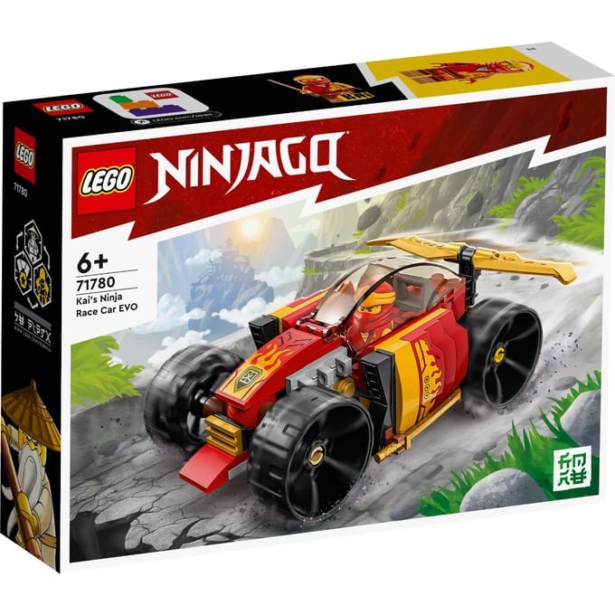 LEGO 71780 NINJAGO Kai's Ninja racewagen EVO, Auto Speelgoed met Kai Poppetje