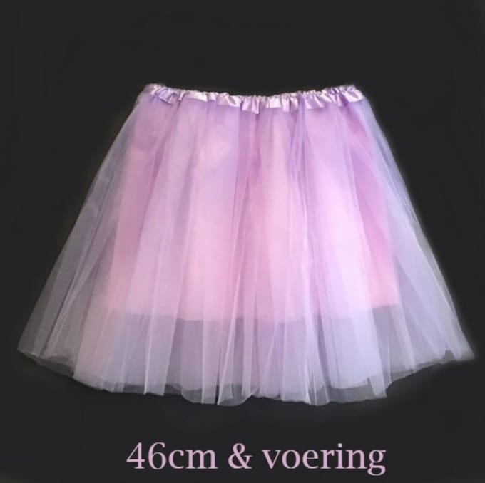 Tutu - lila met voering - 46 cm