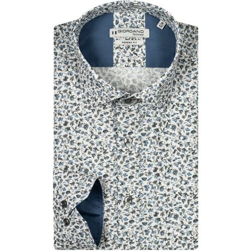 Giordano Overhemd Maggiore Allover Small Flower Pattern Dark Navy / male