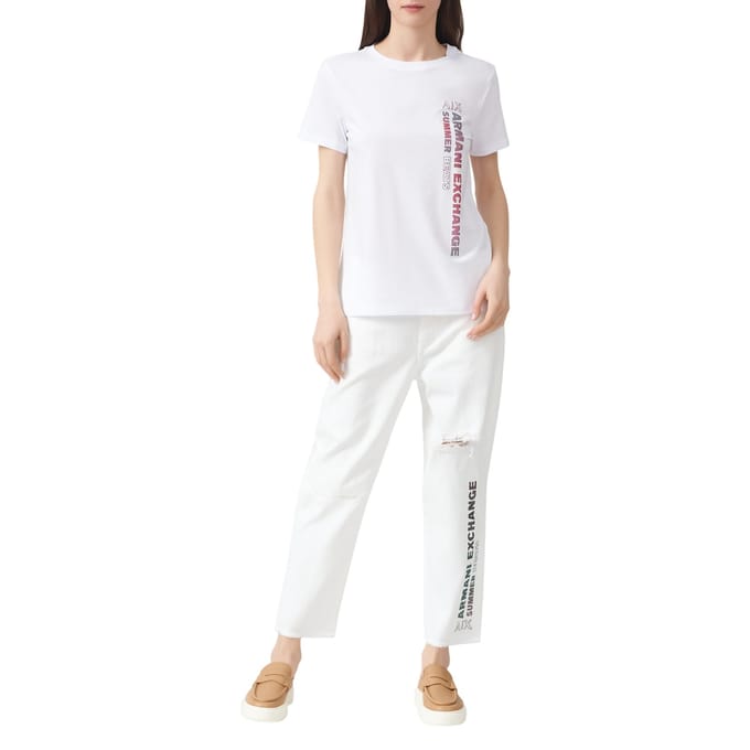 Armani Exchange Dames/Dames boyfriend jeans (Wit)