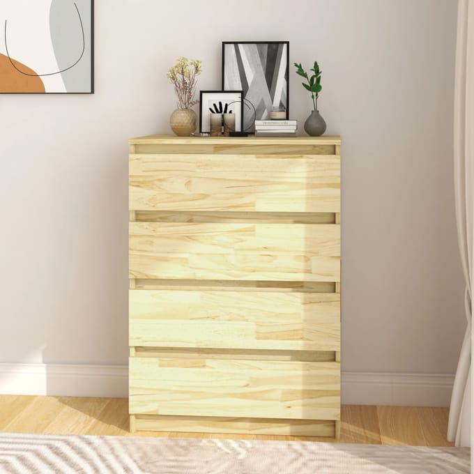 vidaXL - Bijzetkast - 60x36x84 - cm - massief - grenenhout